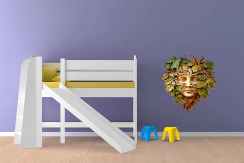 Mystical Moth Wall Art Face Tree Nursery Colourful Vinyl Sticker Decals z504 - Picture 5 of 6