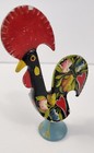 Handpainted 5" Metal Rooster Chicken Multicolor Portuguese Bird Black Blue Red