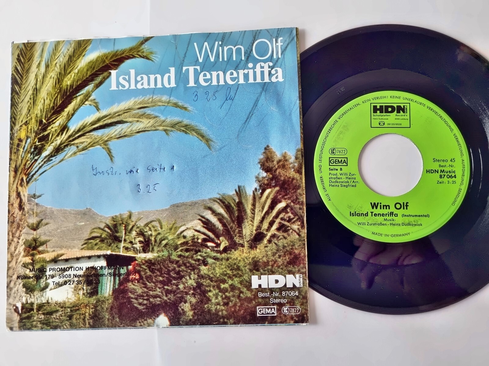 Wim Olf - Island Teneriffa 7'' Vinyl Germany