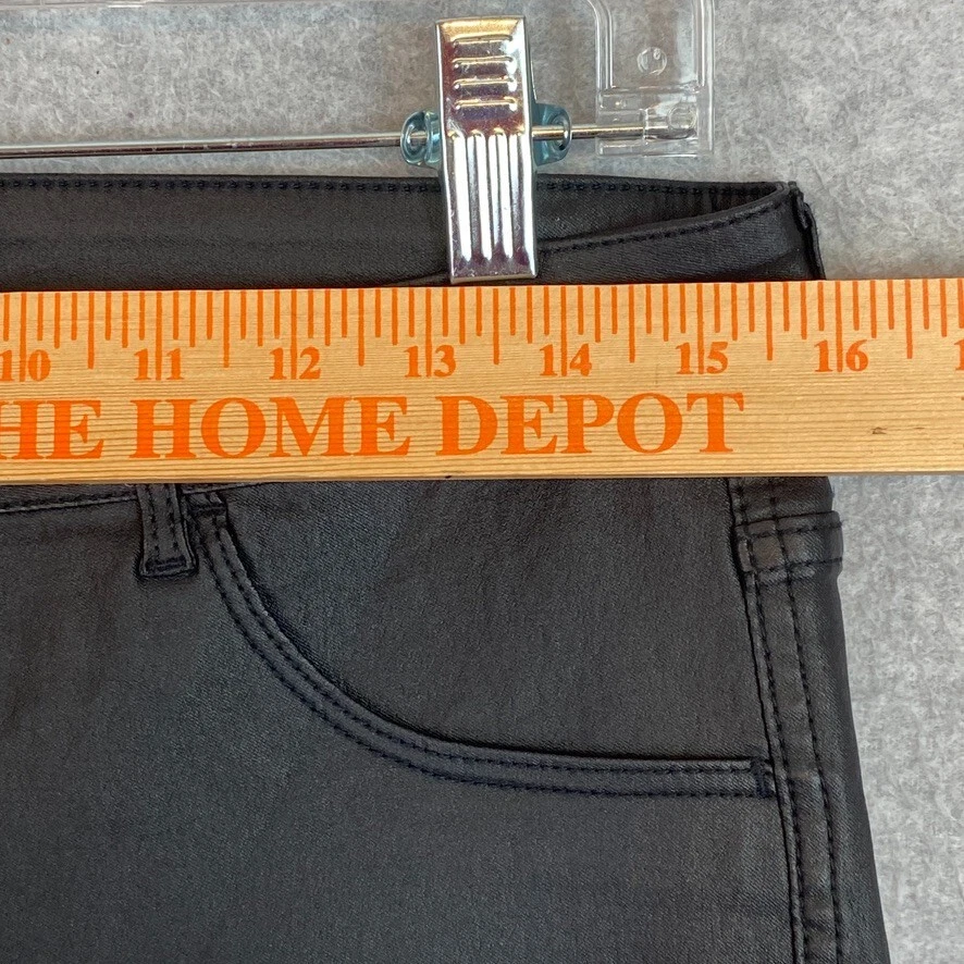 H&M Pants Womens 34/32 Black Faux Leather Jegging Skinny Legging High Waist - Image 4 of 4