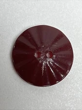Vtg Bakelite Reddish Purple Sewing Button Ruffled Simichrome Polish Tested