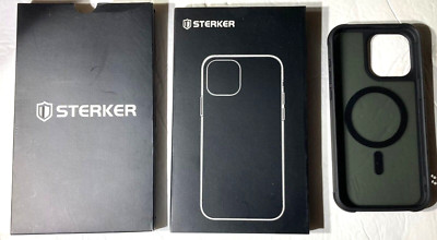 Sterker iphone 14, 15 Matte Black and Clear 6.7'' Phone Case w/Hydrogel Film, New