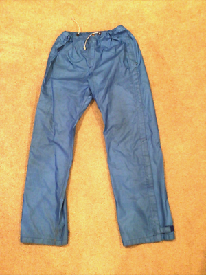 Vintage LL Bean Gore-Tex Packable Shell Rain Pants Blue M/L Full 