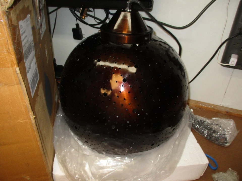 全新 Kenroy Home 93443COP Matisse 悬挂式铜吊坠 1 灯夹具 — 第 3/4 张图片