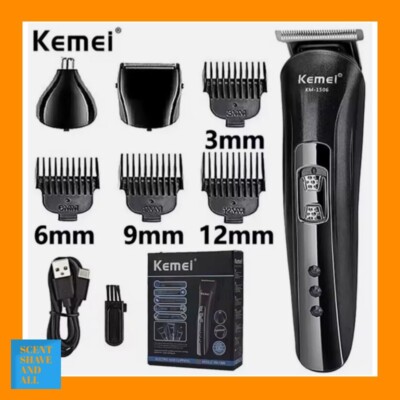 Kemei 3-in-1 Elektrorasierer Haarschneider Haarschneidemaschine USB Akku Neu