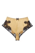 Slip francese Agent Provocateur Nayeli SOIREE seta oro AP4 L nuovo con etichette