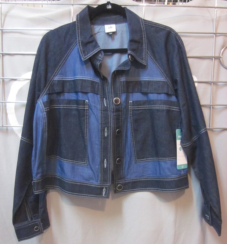 Cabi NWT Composition Jacket #6680 Size L Spring 2025 Lt Weight Denim Relaxed Fit