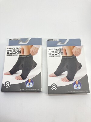 Dr. Fredericks Original Size S Ankle & Arch Compression Socks 2 Pairs Free Ship