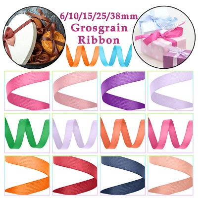 Magnifique Ruban Grosgrain Couleurs FANTASTIQUES 6mm - 38mm De Largeur Par 10M - Photo 1/3