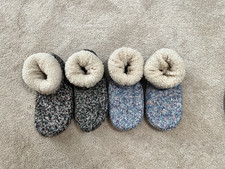 Lot of 2 New Bombas Sherpa Lined Gripper Bootie Slippers Unisex M W9-11.5 M7-9.5