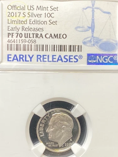 2017 S SILVER PROOF ROOSEVELT DIME LMTD EDITION EARLY RELEASE NGC PF70 ULTRA CAM