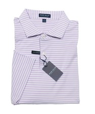 Peter Millar Wild Flora Miles Performance Stripe Crown Crafted Polo Shirt (L)