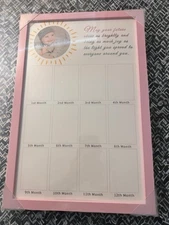  Babys First Year Frame 12 Month Picture Frame 1st Birthday Photo Frame Pink