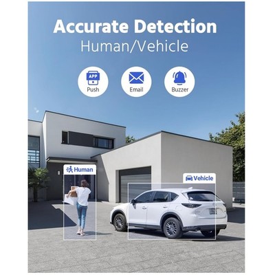 8CH Wired Security Camera System with AI Detection