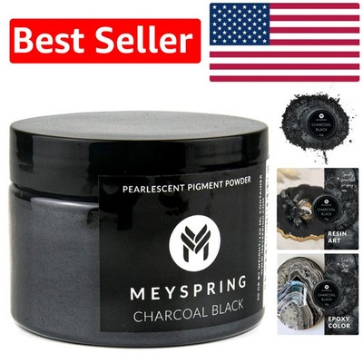 Versatile Charcoal Black Pigment - 50g Mica Powder for UV & Epoxy Resin Projects
