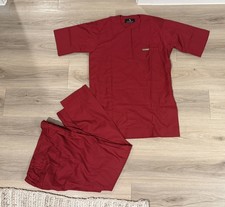 Nigerian African Red 2pc Senator Kaftan Native traditional suit Set