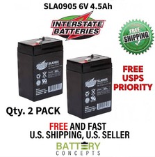 2 Pack - 6v 4ah Interstate Sealed Lead Acid Battery 6v 4ah , 6 Volt 4 Amp Hour