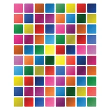 METALLIC Square Color Coding Labels 1/2 inch -Assorted  Colors Sticker 800 pack