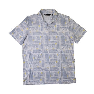 Travis Mathew Shirt Mens XL Extra Large Sun Guilt Cotton Blend Golf Polo Floral