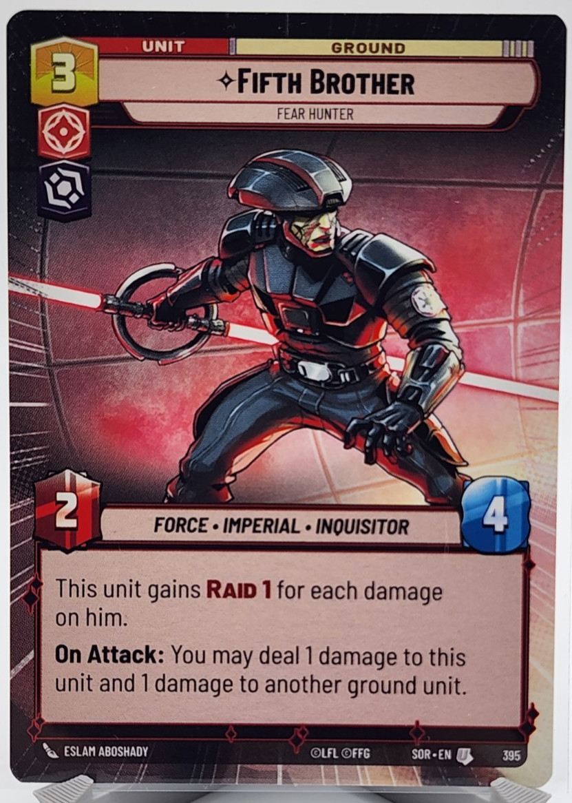 Star Wars Unlimited - SOR Fifth Brother #395 Hyperspace - Near Mint