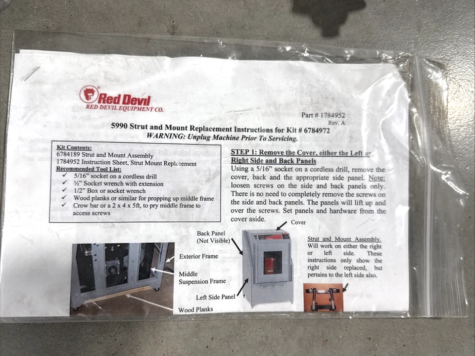 Conjunto de puntal y montaje agitador de pintura de agitar Red Devil Radia 5995 6784972 (OEM) *NUEVO Foto 4 de 4