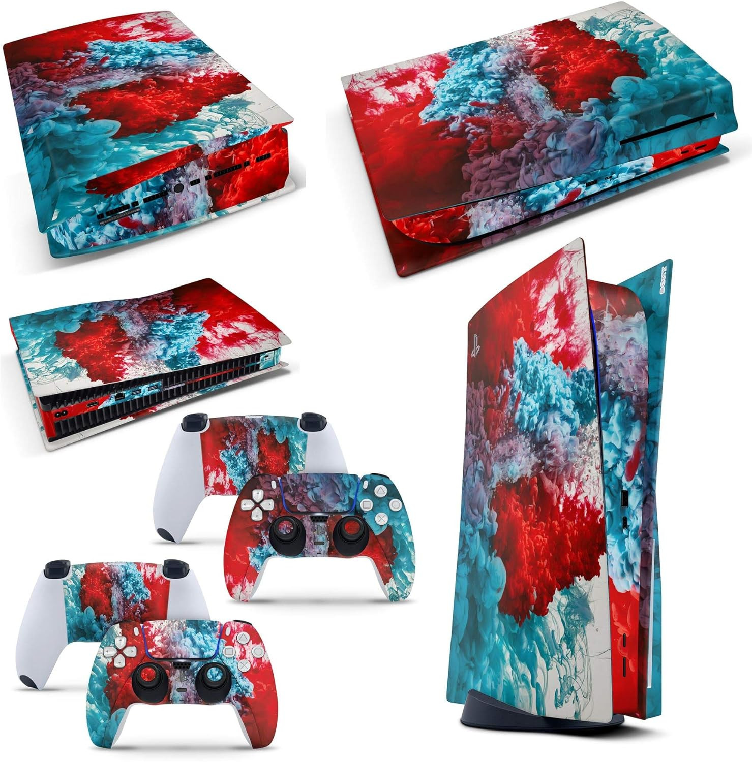 Offerta Skin PS5 Esplosione - Kit Vinile Completo per Console e 2 Pad