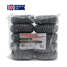 PREMIUM Heavy-Duty Galvanised Steel Scourers – PACK OF 10