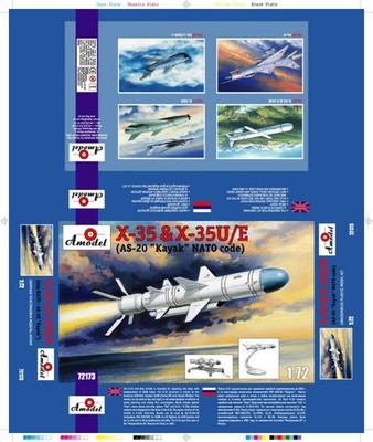 Kh-35 & Kh-35U/E (AS-20 Kayak) Sov. guid / 1:72 - Amodel 72173