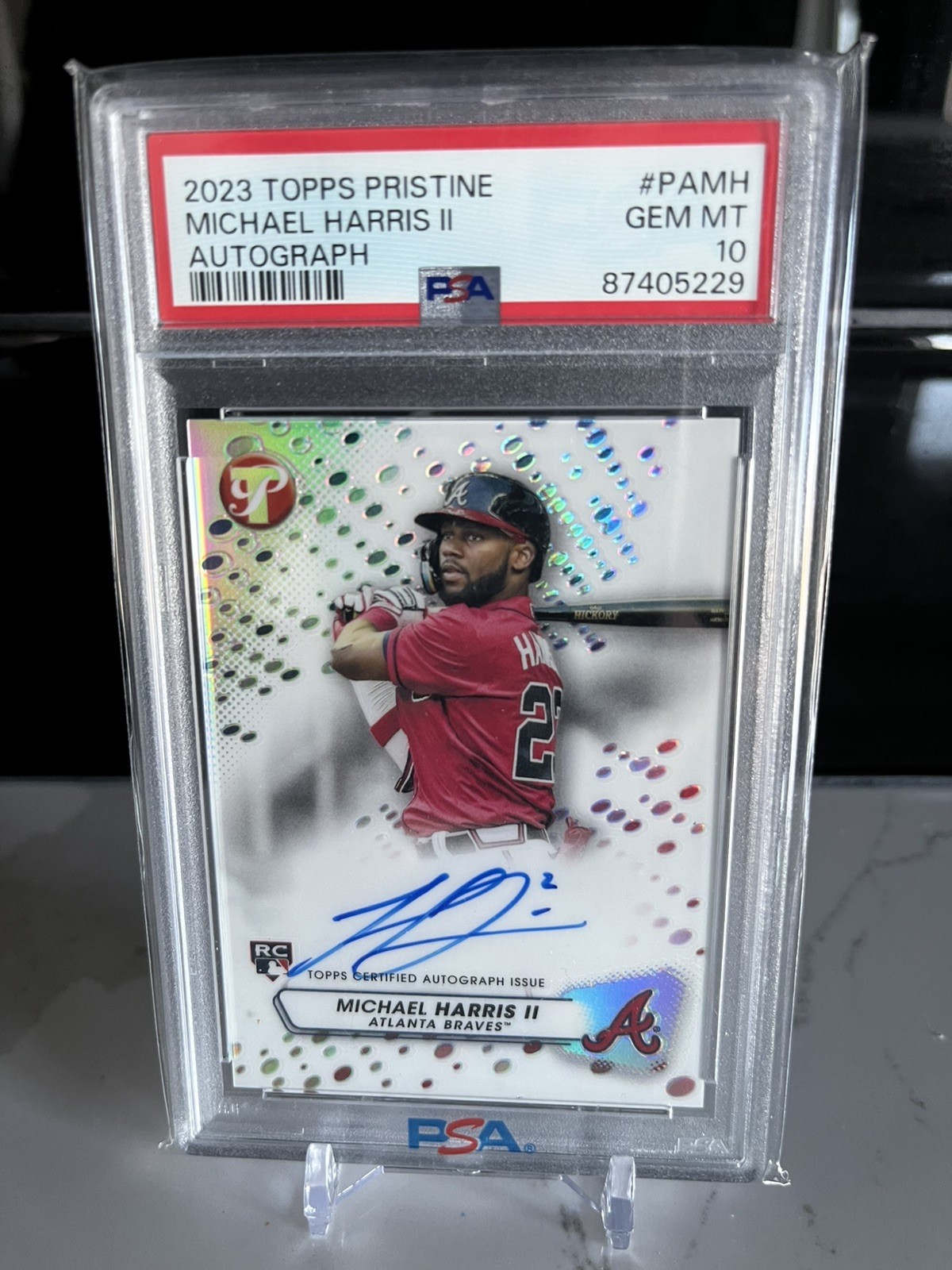 2023 Topps Pristine MICHAEL HARRIS II Auto PSA 10 RC Rookie Autograph