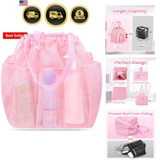 Mesh Shower Caddy Portable with Drawstring, Dorm Room Essentials for College ...