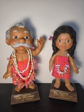 Vintage United Airlines The Menehune of Hawaii Statues Figures Display Pair 27&rdquo;