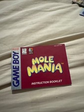 Mole Mania - Game Boy Nintendo- Manual ONLY - Fast Shipping