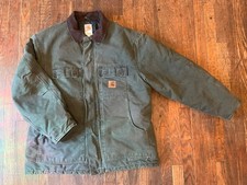 Carhartt jacket C26 MOS green XL quilted lining great used condition
