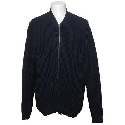 Knowledge Cotton Apparel, Strickjacke, Herren, Größe: L, Blau, Rippenstrick #I1R
