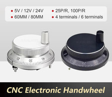 Pulse Generator 100PPR CNC Manual Handwheel 60mm 80mm 4Pin 6Pin Rotary Encoder