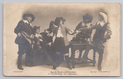 Theater Postkarte DE SILVA & ROSMER Rasse der Treshams um 1904 J Beagles