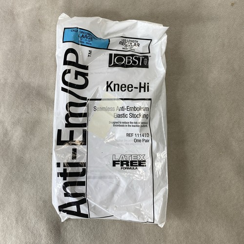 Jobst kniehohe elastische weiße Strümpfe Paar Anti Embolie groß 111410 nahtlos - Bild 1 von 6