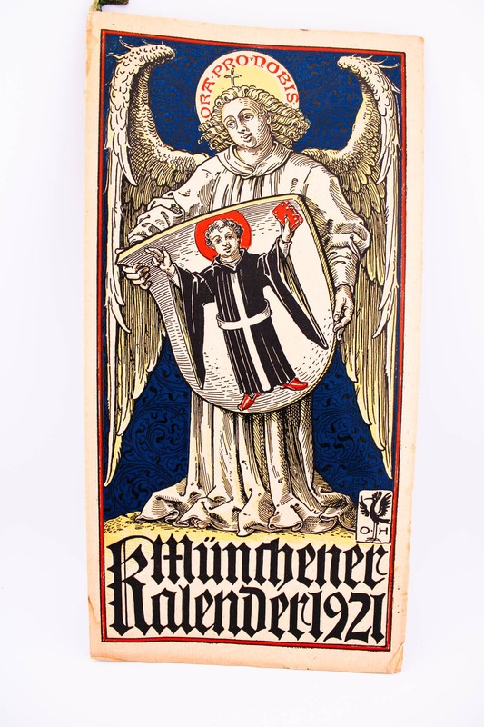 1921 GERMAN MUNICH OTTO HUPP ART PRINTS COAT OF ARMS CALANDER COMPLETE