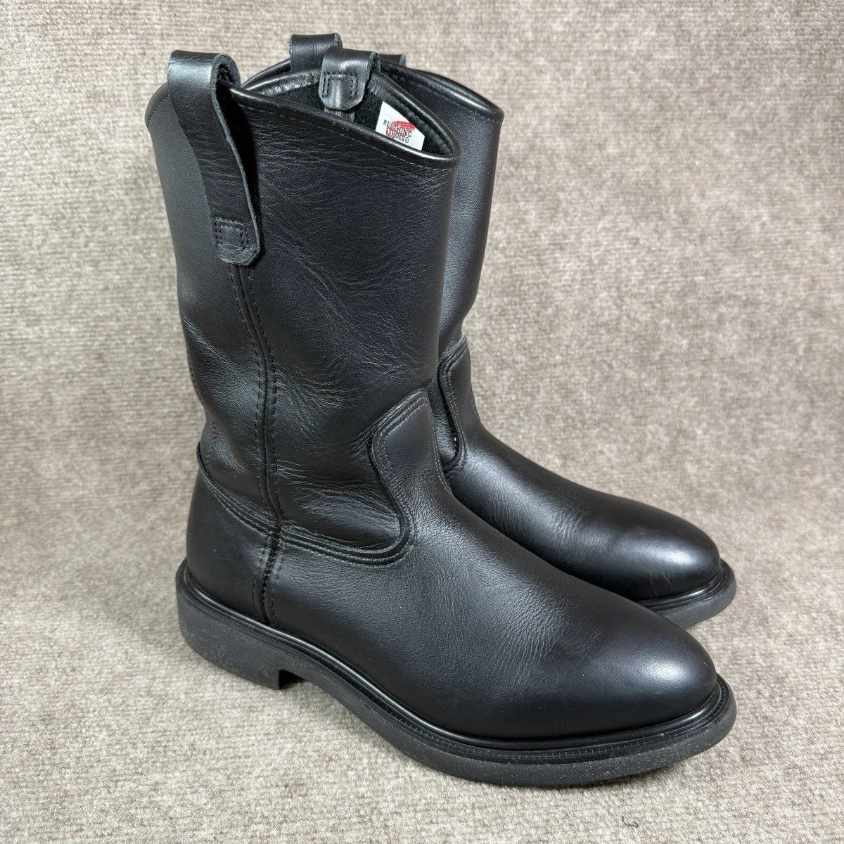 Vintage Red Wing Black Leather Peco Boots 14092 2290 SiE 12D Mens Red Wing 1125 Pecos Black Leather Work | Mercari main image 2