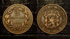 Luxembourg  - 2.1/2 Centimes, 1854, Willem III