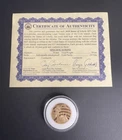 GOLD COIN 2020 Cook Islands Liberty $25 Coin 1/2 oz .24 Fine Gold w/ COA AS-IS