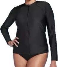 Kona Sol Women’s Size S Black Swim Full Zipper One Piece