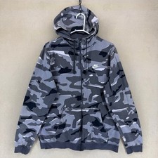 Nike Men's Club Camouflage Full Zip Hoodie Sweatshirt Jacket LT