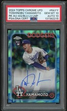 2024 Topps Chrome Update Yoshinobu Yamamoto Rookie RC Auto /175 #RA-YY PSA 10 GM