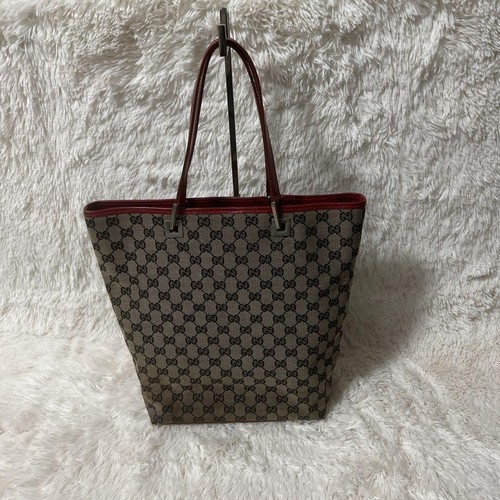 Slightly damaged GUCCI GG signature canvas tote bag A4 sized #PGGQBR