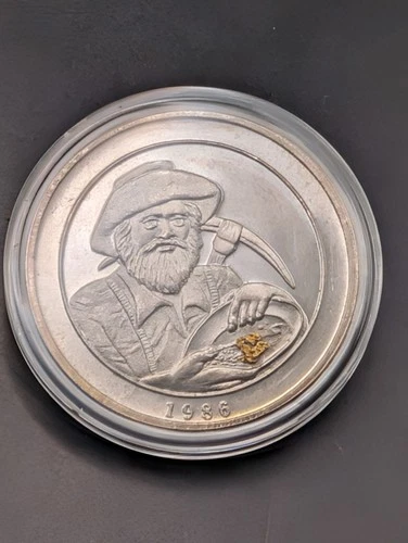 🔥1986 SMC CALIFORNIA PRECIOUS METALS ASSOC .999 FINE SILVER 1OZT BAR & 22K GOLD