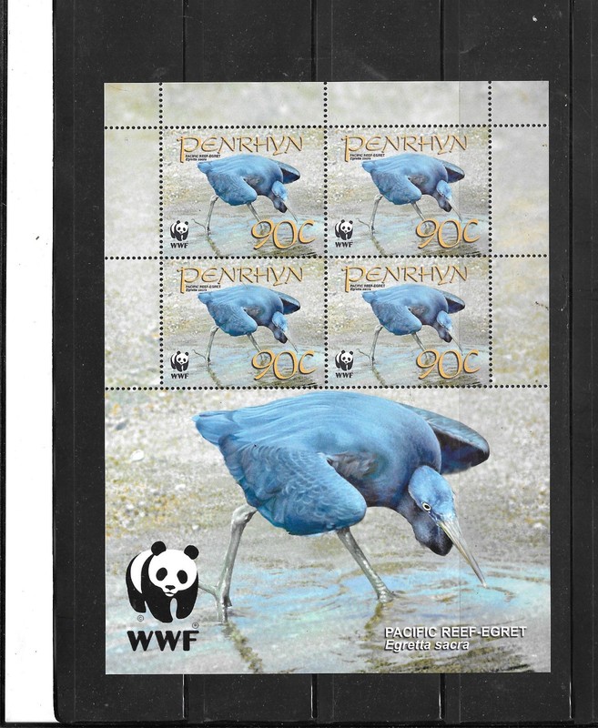 PENRHYN SC#469 SOUVENIR SHEET 4 MNH MINT 2008 XF  EGRET BIRD BEAUTIFUL STAMPS