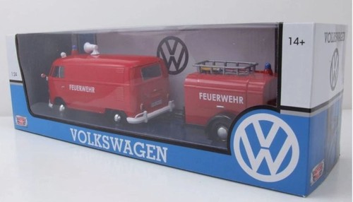 MOTOR MAX - VOLKSWAGEN Type 1 fire engine with trailer - 1/24 - MMX79671 - Picture 6 of 6