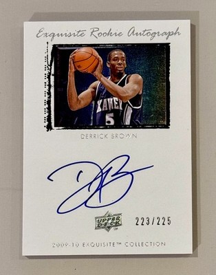2009-10 Exquisite #68 Derrick Brown AUTO SP RC Rookie /225 Numbered Autograph