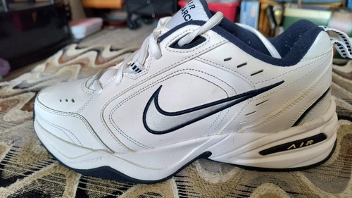 Nike Air Monarch IV 415445-102 Men’s 9.5 White Leather Athletic Training Shoes - Picture 7 of 18